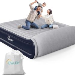 Evajoy HF004 Elevated Air Mattress with Built-in Pump, Portable Queen Size Air Mattress