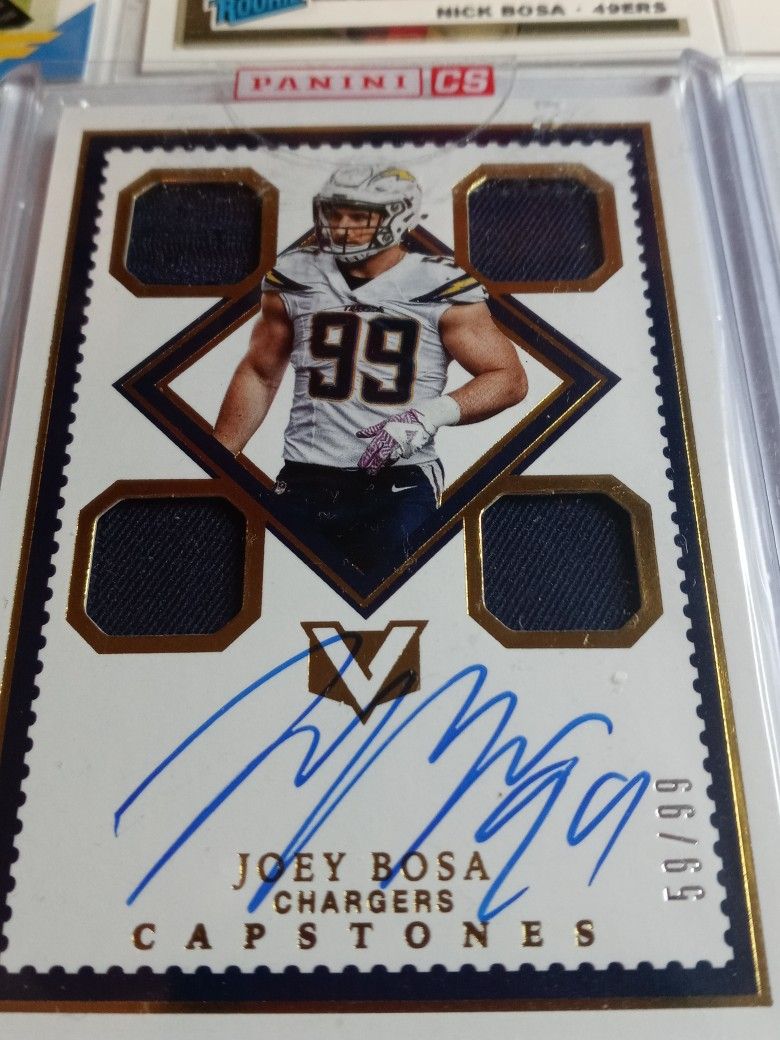 Joey Bosa 6 Card Autographed Signed Jersey Auto Patch Lot.