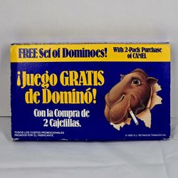 Vintage Camel Double 6 Dominoes 1989 in Promotional Travel Case