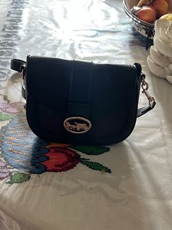 Coach Black Leather Saddle Crossbody Bag