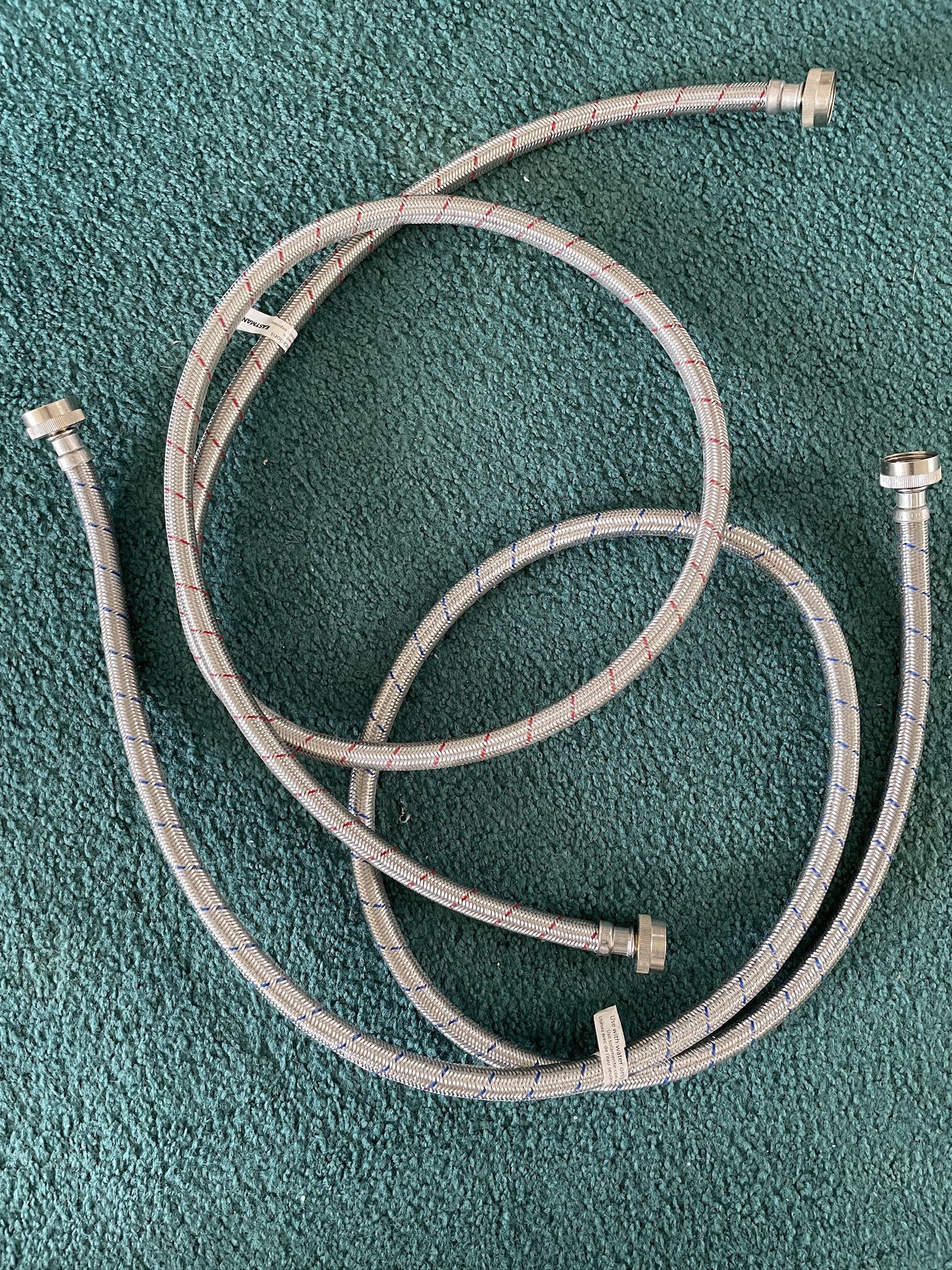 Eastman;Washing Machine Stainless Steel Connectors (2) 6’/Eastman – NEW