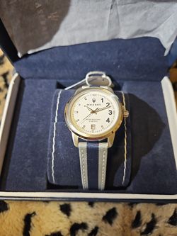 MASERATI WATCH GREY AND NAVY BLUE