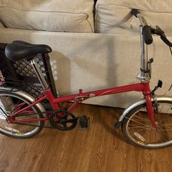 Red Boardwalk Folding Bike Bicycle