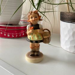 Vintage Goebel Hummel porcelain girl with basket “sister” figurine
