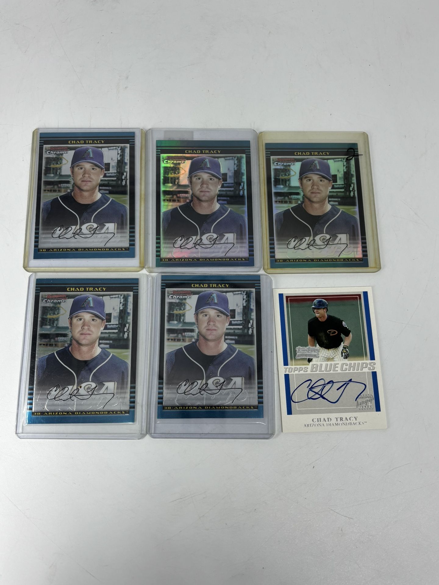 2002 Bowman Chrome Chad Tracy #134 Rookie + Topps blue chips Autograph Lot