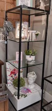 Narrow Glass + Metal Shelf $50 2 Available