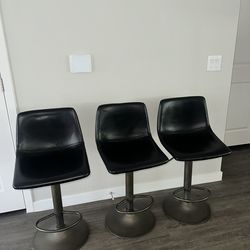 Black bar stools