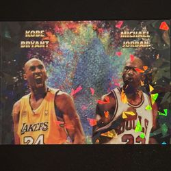Michael Jordan Kobe Bryant Custom Novelty Card Cracked Ice