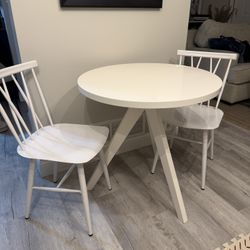 West Elm Tripod Table (30”) And Target Chairs