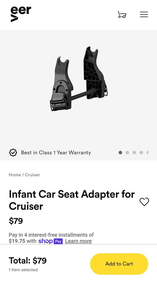 Veer Cruiser (2 Seater) Infant Seat Adaptor 