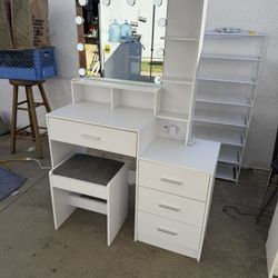 Vanity Dresser With Chair! Free Delivery 