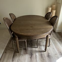 Restoration Hardware Table With 4 Chairs For Sale