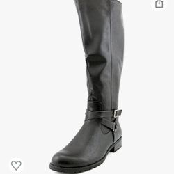 Style & Co. Brigyte Wide Calf Women US 8 Black Knee High Boot