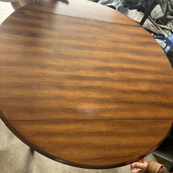 Table Round Sides Fold Down $30