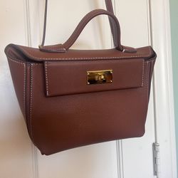 Real Leather Hermes Like Handbag Shoulder Bag Crossbody.