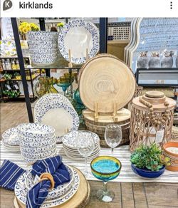 Kirkland's Set of 8 each...Dinner Plates, Salad Plates & Bowls