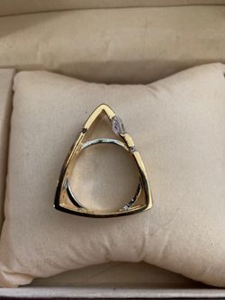 TRIANGLE DOUBLE LAYERED GOLD FILLED RING