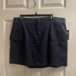Brand New Ladies Navy Blue Short Skirt With Built In Shorts Size 14