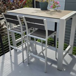 High Top Outdoor Table And Chair Set