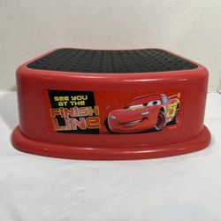 Disney Pixar Cars Children's Red Step Stool - Non-Slip