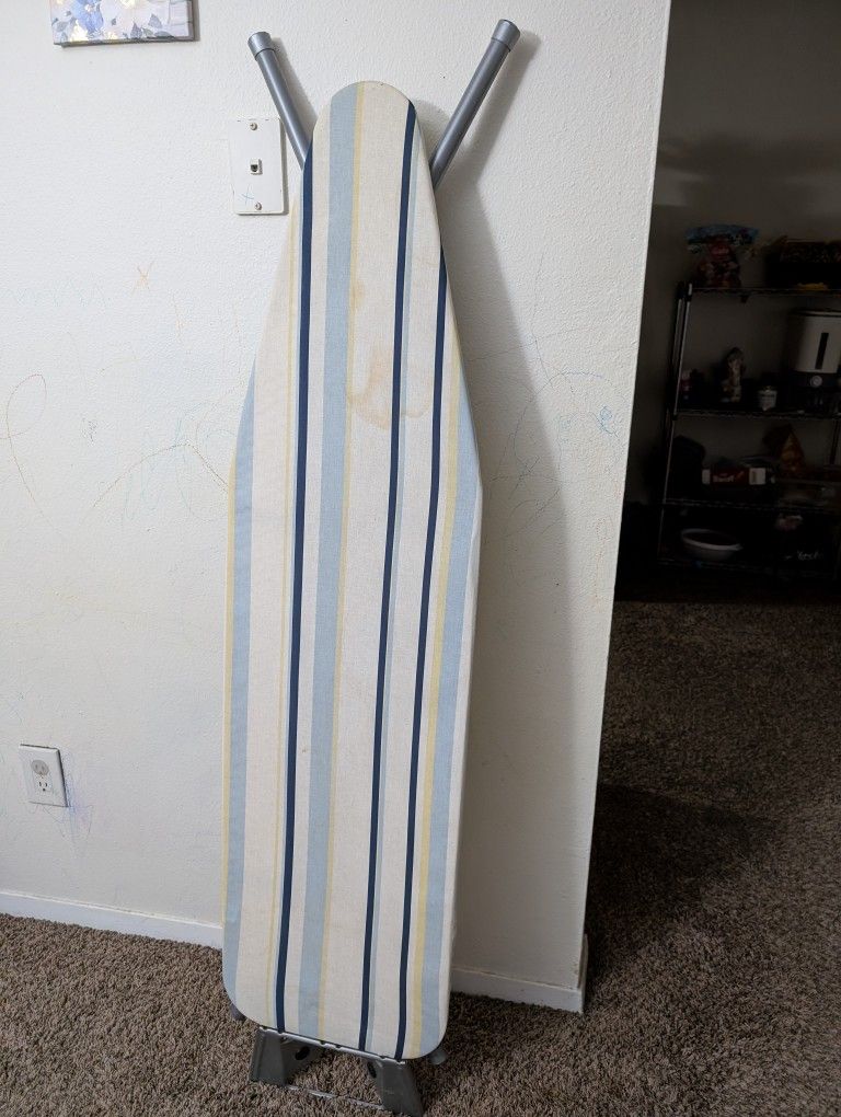Ironing Board with Steel Top and Striped Design