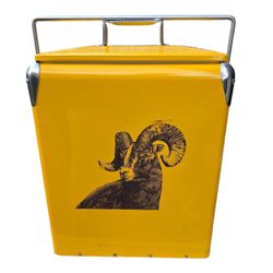 Shiner Bock Beer Ram Metal Ice Chest Cooler Vintage Retro Style Logo