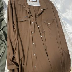 Mens XL Poncho Pearl snap shirt