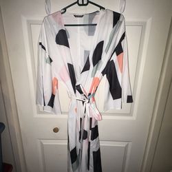 SHEIN Plus Geo Wrap Dress