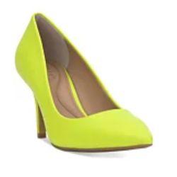 INC International Concepts Neon Lime Heels Size 12 WIDE