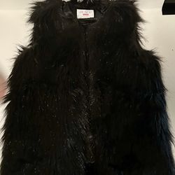 Faux Fur Black Vest