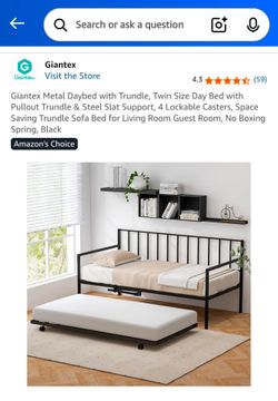 Twin Daybed w Trundle + Mattress