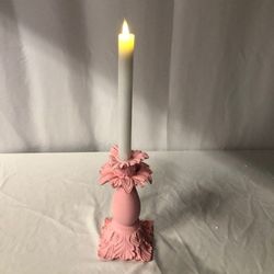 "As Is" Junk Gypsy Decorative Taper Pillar with Candle