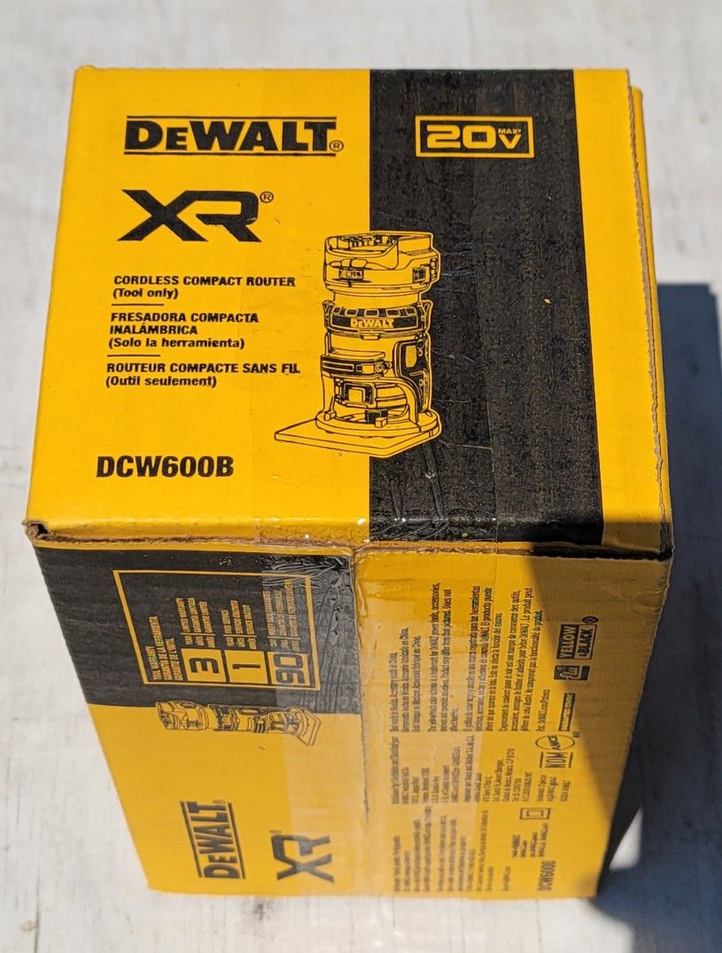 Brand New in Box, DeWalt DCW600B Cordless Compact Router (Tool only)