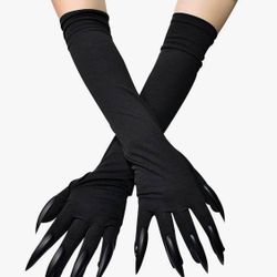 Halloween Costume Paw Gloves Long Fingernails Black Party Gloves Cat Claws Halloween Prop Wolf Claws Glove Cosplay Costume. We have 2 in stock