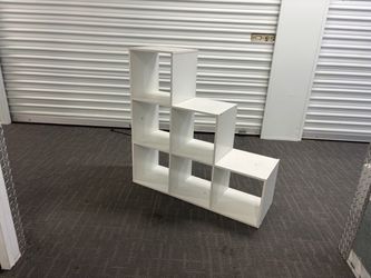 White Staircase Cube Bookshelf