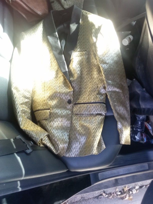 Statement Gold Blazer Suit - Men's Formal Designer Look