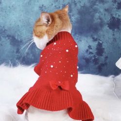 Pet Red Sweater, Christmas Outfit For Dog/cat