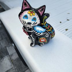 Blue Sky Clayworks Cat With A Tealight