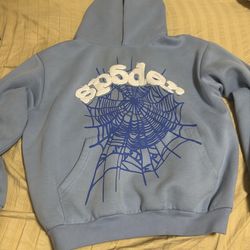 spider blue hoodie