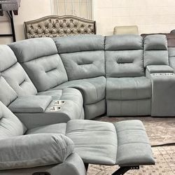 Dark Gray  Manual Motion Sectional Sofa
