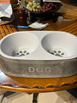 Top Paw Double Basin  Heavy Duty Dog Bowl