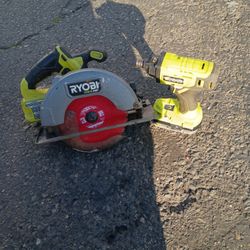 Brushless Ryobi Drill Driver & Skillsaw 18v