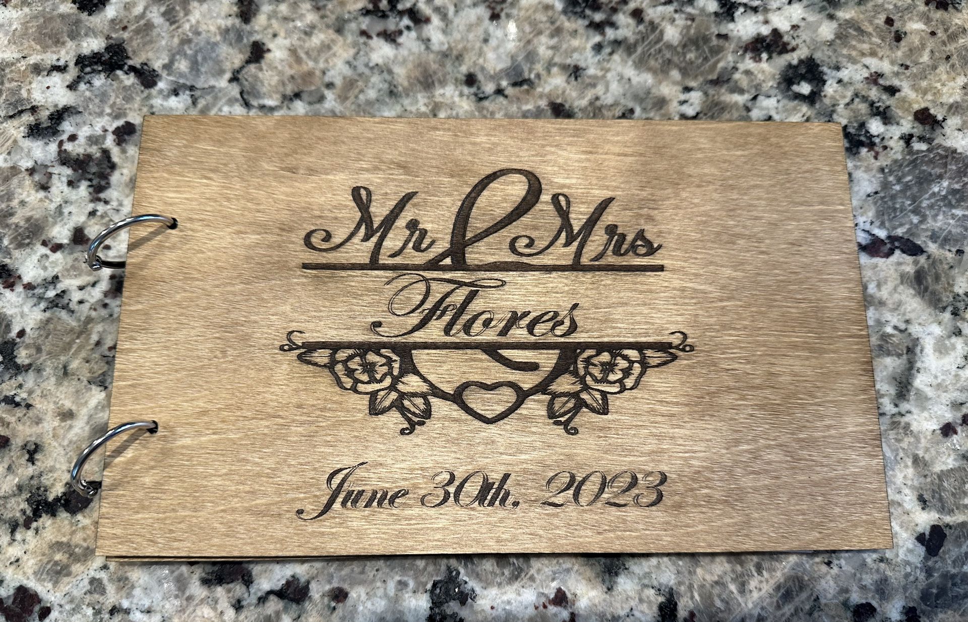 Wedding Gift, Rustic Wedding, Personalized guest book Valentine Decor, Photo Guestbook, Fall Winter Spring Summer Mr and Mrs guestbook