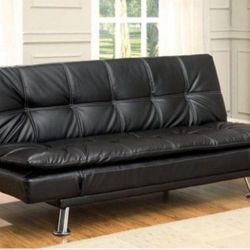 Brand New Black Futon Sofa Sleeper 