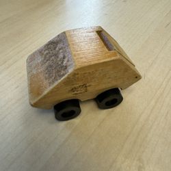 Vintage Mattel 1971 Putt Putt Wooden Car - Made In Korea
