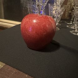 Red Marble Apple Paper weight