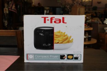 T-fal Compact Deep Fryer – Black with Original Box