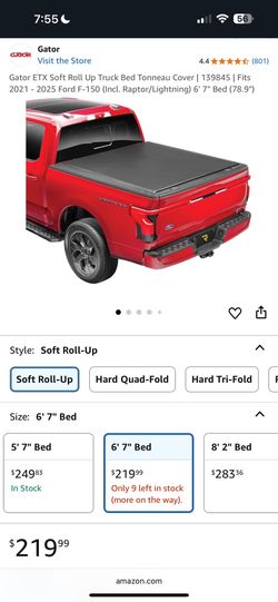 Soft Roll Up cover For FORD 21’-25’ 6’7” BED