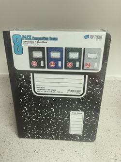 8 Pack Composition Notebooks, Brand New