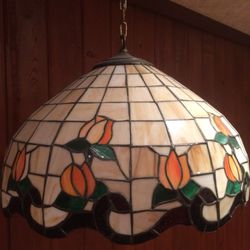 Stained Glass hanging Plug In Lamp